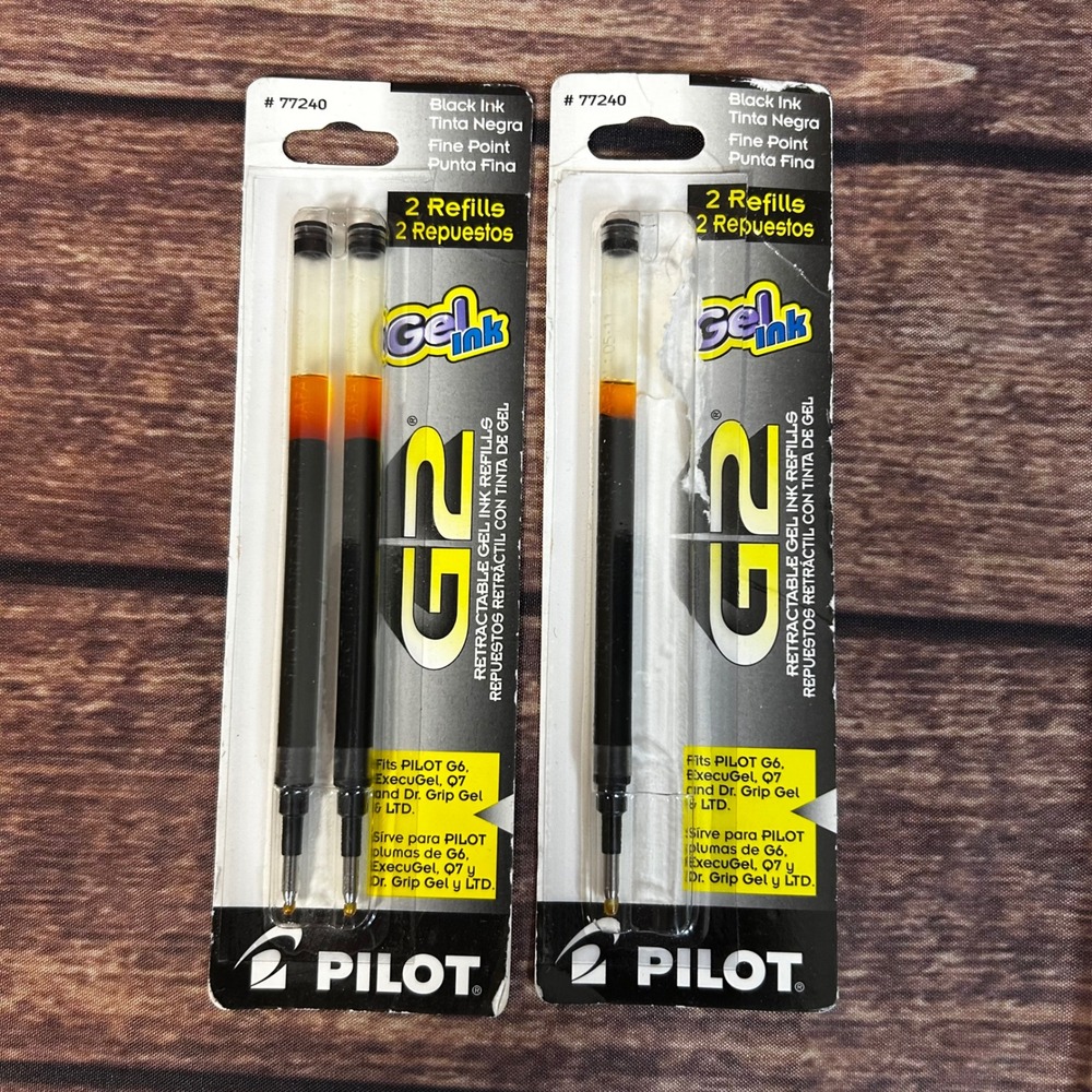 Pilot G2 Gel Ink Refills Black Fine Point 0.7mm Total 3 Refills 77240
